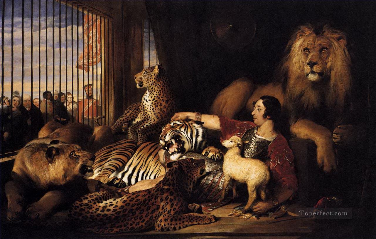 león tigre oveja leopardo landseer amburgh Pintura al óleo